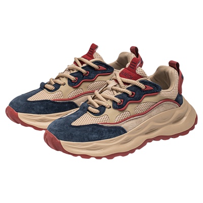 【夏季大码男士宽楦网面老爹鞋】