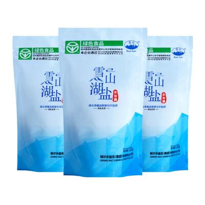 盐食用昆仑雪山天然青海湖家用甲状腺无抗结剂未加不加碘藏青食盐
