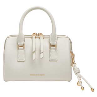 CHARLES&KEITH25秋季新款CK2-30671768绳结挂饰保龄球包波士顿包