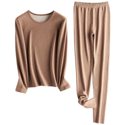 羊绒蚕丝保暖内衣女上衣加绒加厚