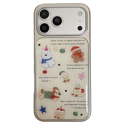 趣味可爱圣诞卡通适用苹果手机壳