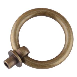 抽屉把手仿古铜环实心拉环中药柜拉手柜门黄铜复古全铜单孔小拉手