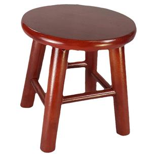 实木圆凳家用矮凳新中式简约客厅小木凳原木色茶几换鞋凳定制图