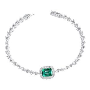 【关注立减】NITIN HUANG 培育尖晶石手链 蓝小妖 矢车菊 祖母绿