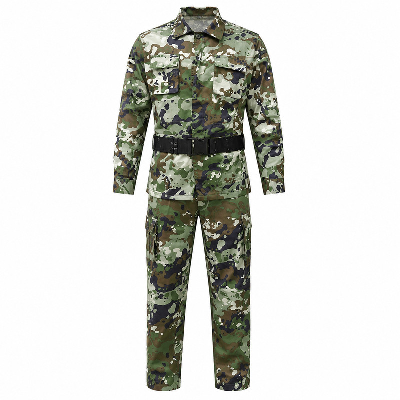 长袖迷彩服套装男春夏薄款耐磨透气学生军训练服女劳保工地工作服