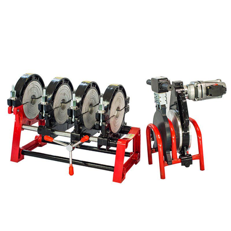 PE管热熔对焊机手动双柱四环焊接机PPR塑料管螺杆二环手摇对接机