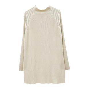 柔软孕妇装毛衣中长款秋冬半高领宽松套头针织内搭红色打底衫上衣