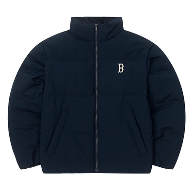 MLB张康乐同款羽绒服男装2025冬季新款面包服藏青色羽绒外套JB205