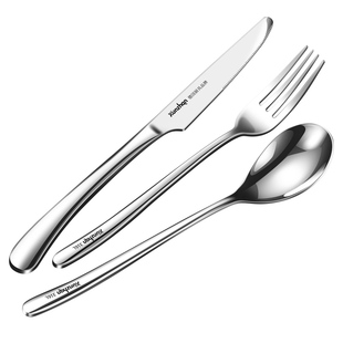 牛排刀叉西餐餐具套装全套316不锈钢牛扒刀叉勺三件套盘子两件套