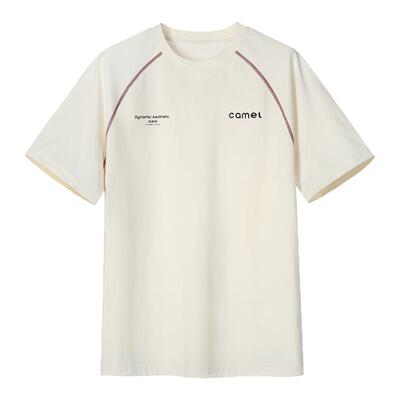 骆驼速干T神运动休闲t恤女士2026夏季新款哈苏线短袖宽松体恤男潮