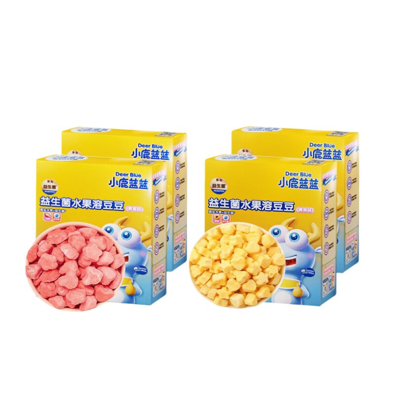 小鹿蓝蓝益生菌水果溶豆草莓奶豆