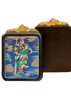 擦擦唐卡绿度母关公招财吊坠