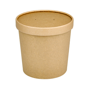 牛皮纸打包盒一次性银耳汤打包杯烤梨专用杯冰糖雪梨羹碗梨汤杯子