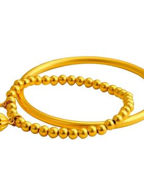 越南沙金手镯女传承复古法铜镯子