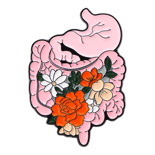 消化系统消化科肛肠科医生胸针胃肠道医学徽章金属饰品白大褂装饰