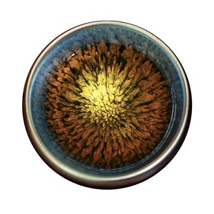 建阳建盏茶杯主人杯百花盏纯手工原矿铁胎禅定杯单个大号茶具客杯