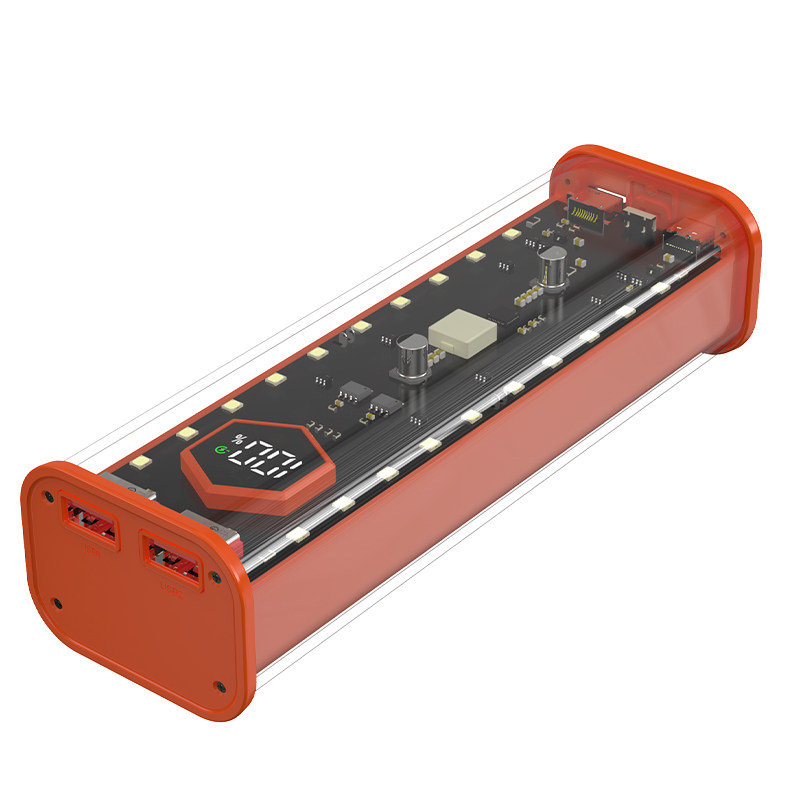 透明4节免焊接充电宝外壳QC4.0快充diy套件21700电池盒壳PD快充盒