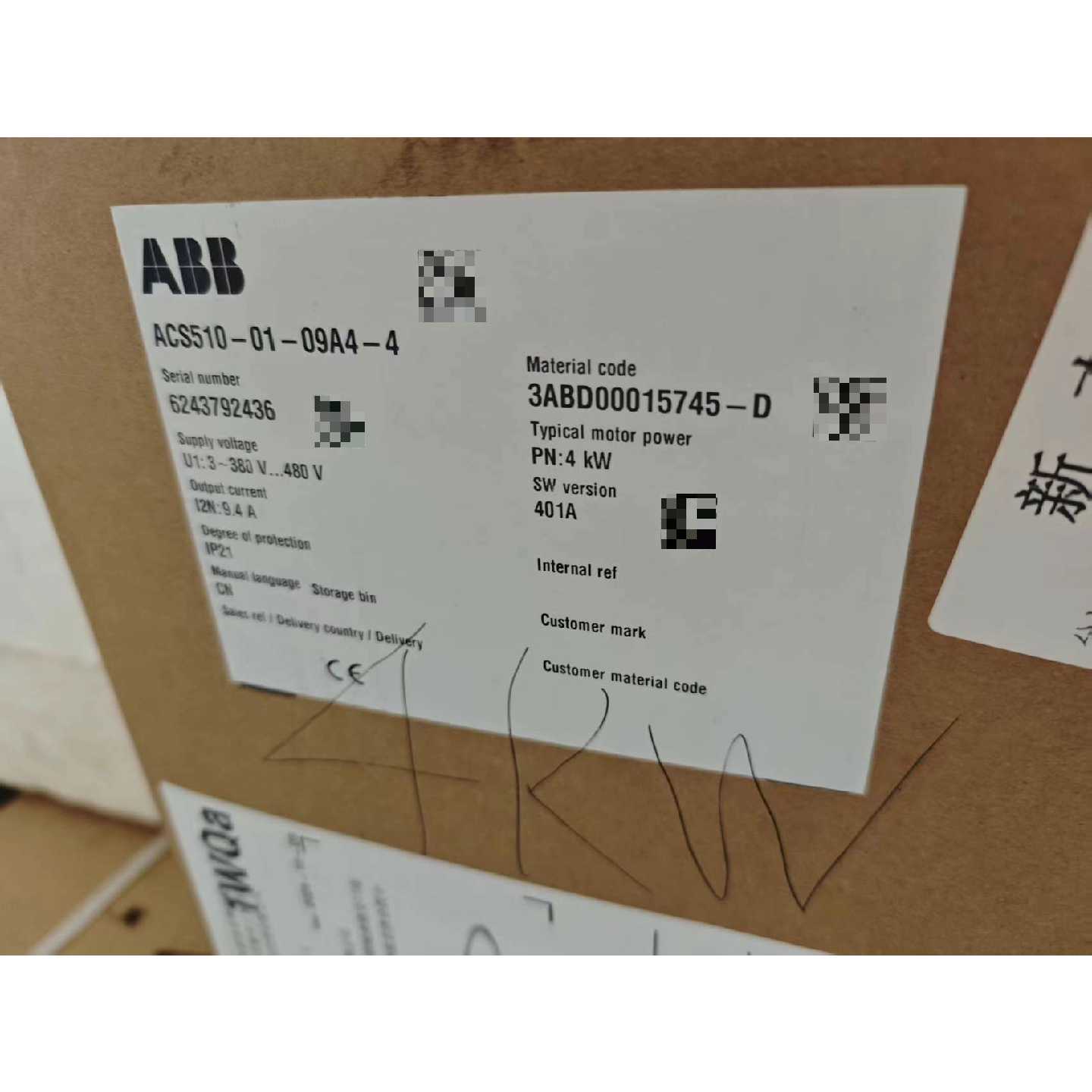 【议价-可维修】 ABB ACS510-01-09A4-4 4KW 09A 全新/二手均有货