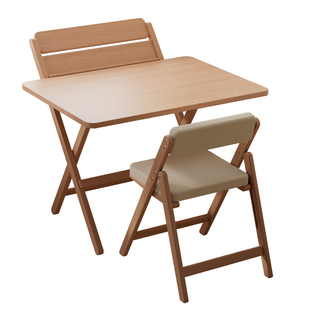 爱果乐折叠书桌学生电脑桌小户型床边实木学习桌小桌子简易办公桌