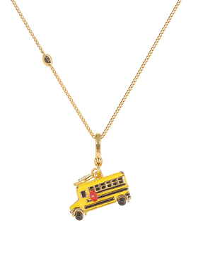 juicy珐琅釉黄色汽车吊坠