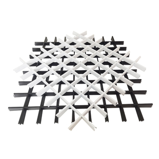 格栅吊顶材料自装铝方格铁葡萄架天花板塑料黑白简易网格集成装饰