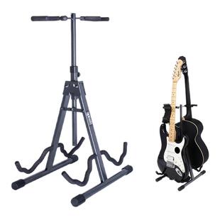 银鱼双吉他架电吉他放置架家用大提琴落地琴架立式支架两把吉他架