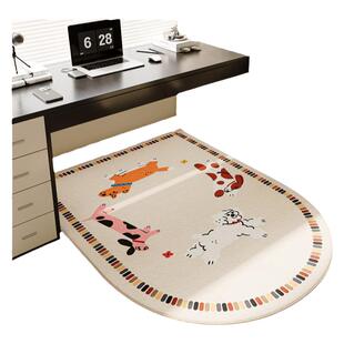 电脑椅子地垫书房学习桌滑轮座椅转椅垫子防滑卧室脚垫梳妆台地毯