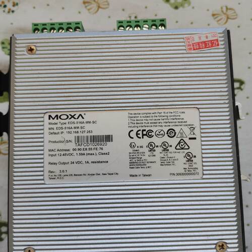 议价MOXA  EDS-516A-MM-SC  工业级以太网网管交换机(摩莎)