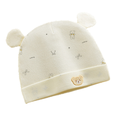 婴儿帽子春季0到3个月夏薄款小月龄初生宝宝帽a类纯棉新生儿胎帽