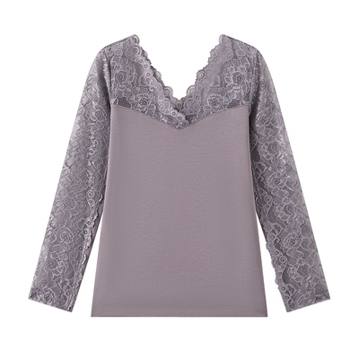 蕾丝拼接保暖内衣爱诗雯娜保暖女