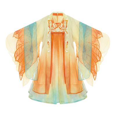 十三余童装秋女绣花连衣裙汉服