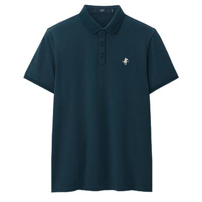 海澜之家冰爽棉凉感刺绣珠地POLO