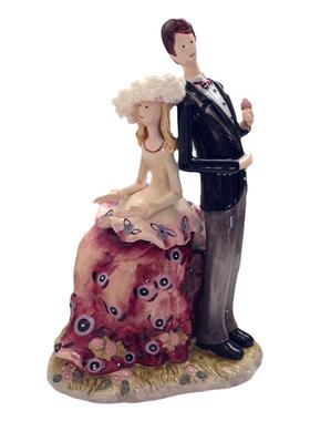 陶瓷七夕情人节送女生浪漫风摆件