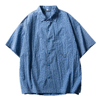 TIRED宽松潮流短袖衬衫