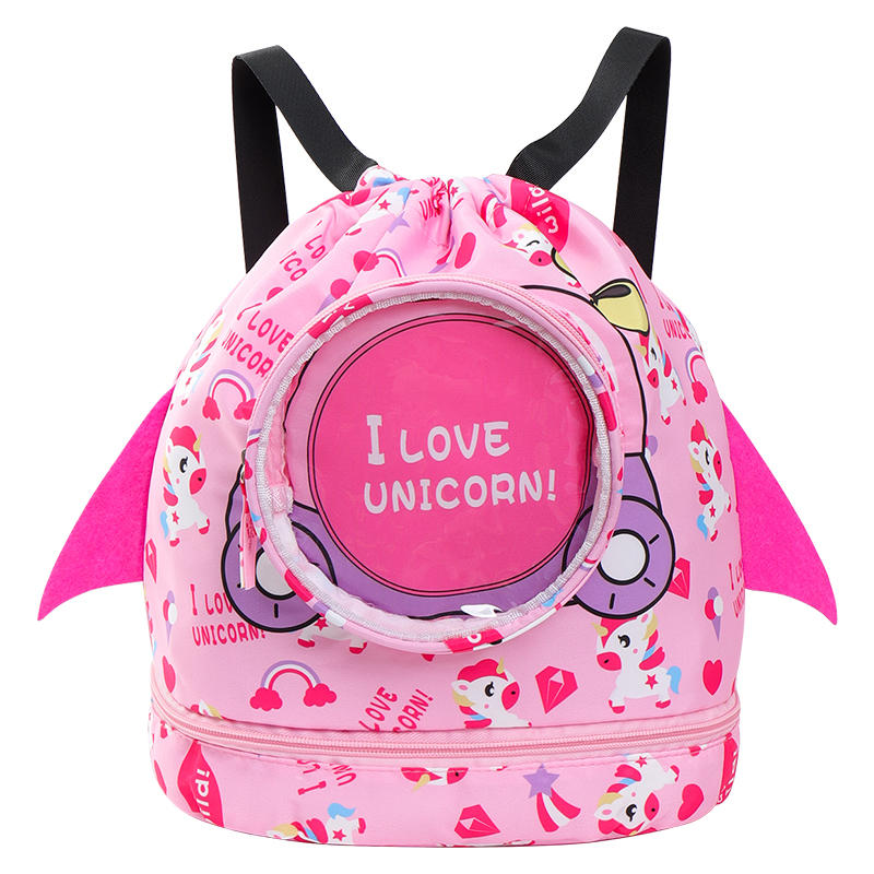 幼儿园儿童游泳包干湿分离防水收纳袋男女童大容量双肩包游泳装备