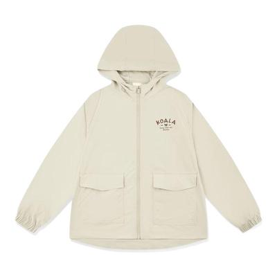 乔丹儿童轻薄外套夏季大童女童生活连帽时尚潮流休闲梭织风衣开衫