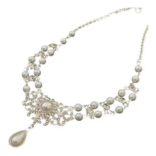 法式水滴珍珠项链女2025新款复古公主宫廷风锁骨链晚礼服镶钻颈链