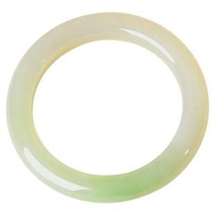 凤飞凰57.8mm和田玉翠青手镯女款玉镯天然玉石镯子女士送女友0491