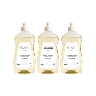 【囤货装】洗碗液500ml*3 马蹄铁浓缩植物剂洁精奶瓶餐盘具果蔬