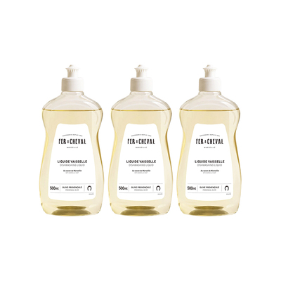 【囤货装】洗碗液500ml*3 马蹄铁浓缩植物剂洁精奶瓶餐盘具果蔬