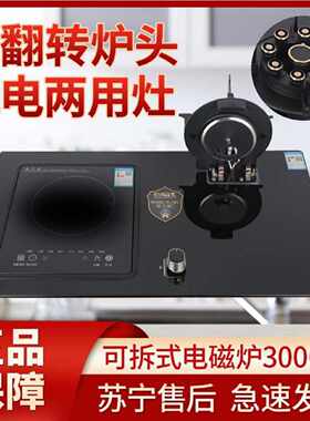 涞帝斯气电两用燃气灶翻转燃气灶嵌入式一电一气液化气煤气灶