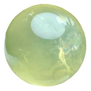 纯天然七彩虹黄水晶球摆件阿赛斯特莱原矿石带隐形白发晶兔毛260