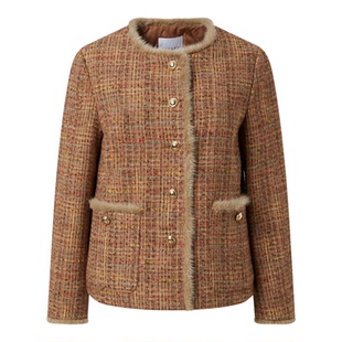 FINITY菲妮迪棉服棉袄2025年冬季新款简约气质小香风优雅外套女士