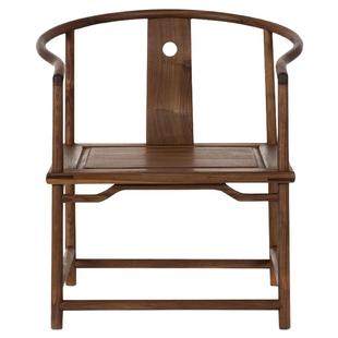 老榆木新中式禅椅茶椅泡茶椅子南宫椅实木餐椅圈椅太师椅官帽椅