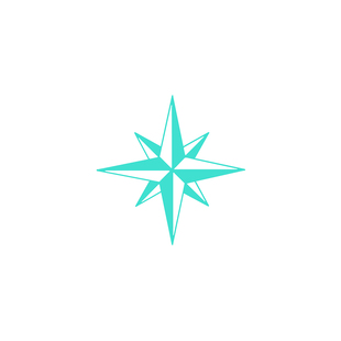 TLP镂空车贴 指南针罗盘方向方位航海星星磁场标志简约防水贴纸