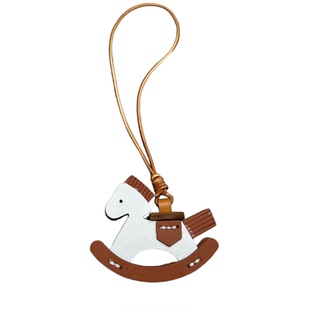 童年回忆摇摇马 新款手工牛皮挂饰小众ins风包包车载装饰创意礼物