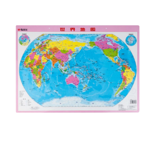晨光中国地图和世界地图学生专用初中水晶版挂图高清防水地图挂画墙贴中学生地理pvc小尺寸行政区挂墙人文版