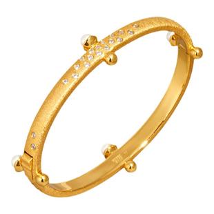 HERBE合璧璀璨皇冠手工拉丝手镯高级感轻奢女手饰生日新年礼物