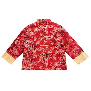 儿童唐装中国风秋冬男童女童春节演出服主持人新年中式礼服拜年服