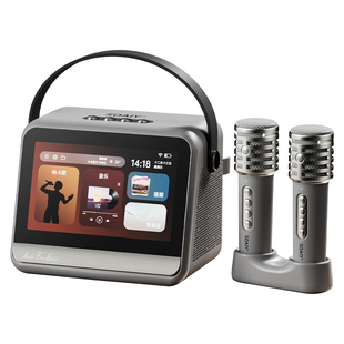 索爱V8家庭ktv音响点歌机麦克风一体话筒卡拉ok唱歌机智能k歌音箱